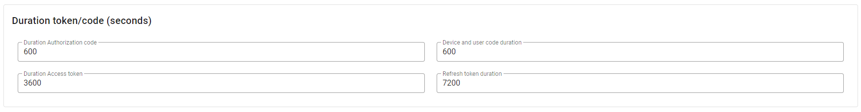 Monokee Duration token scopes Configurations