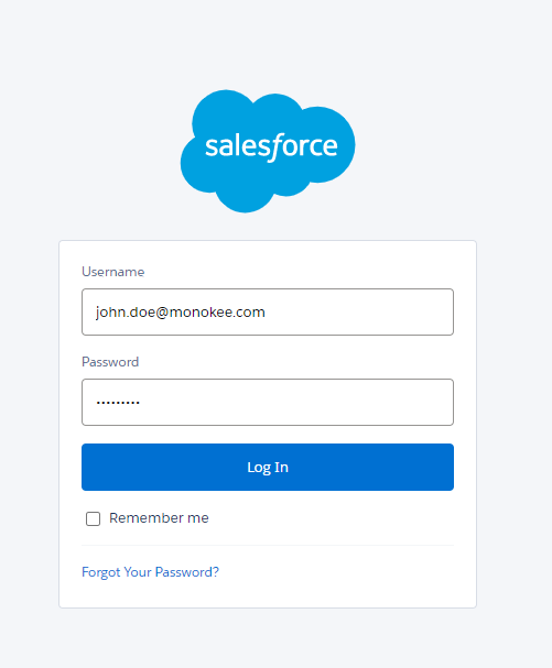 Salesforce Custom Domain login
